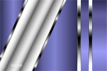 Naklejka premium Luxury background of purple with silver glossy.Elegant metal modern design.