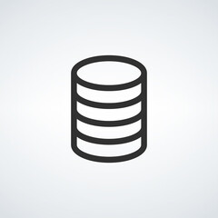 Database analytics digital network computing process icon. cloud storage. Stock Vector illustration isolated on white background.