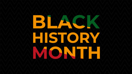 Naklejka na ściany i meble African American History or Black History Month. Celebrated annually in February in the USA and Canada