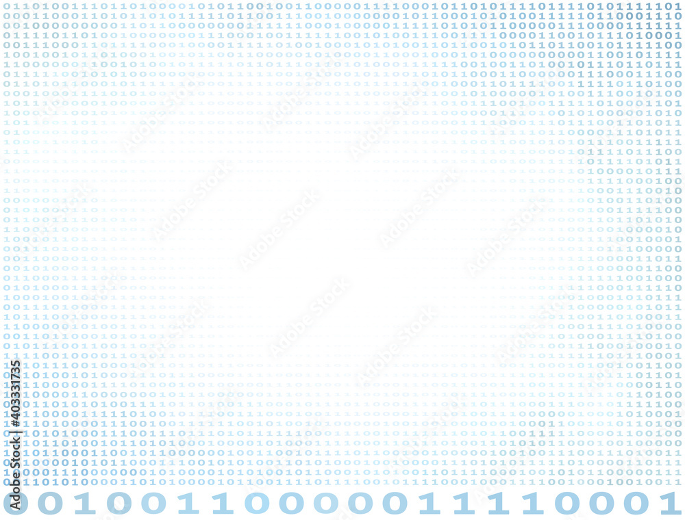 Fototapete Digital binary code background with 0 and 1. Pattern with halftone effect