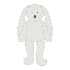 Cartoon white cute bunny
