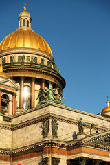 Fototapeta premium St Isaac's Cathedral. Isaakievskiy Sobor in Saint Petersburg, Russia. It is a landmark of Petersburg.