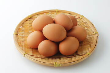 赤玉の生卵　Eggs