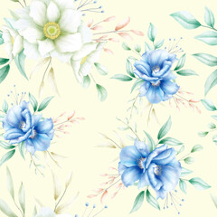 Fototapeta na wymiar Beautiful flower seamless pattern