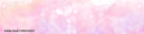 abstract background banner - pink, peach, rose blurred bokeh lights, empty basis for the designer with sparkles, postcard, long panorama, concept Mother's Day, Valentine's Day, Birthday