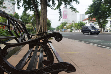 sidewalk seats up close