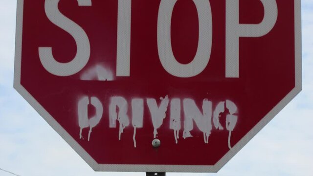Road Sign Stop Driving All Way
