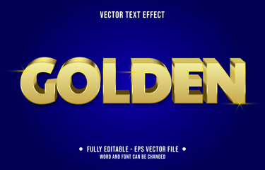 Editable text effect - golden modern style
