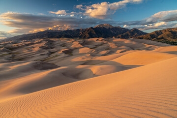 sunset in the desert