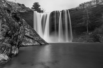 waterfall in the mountains