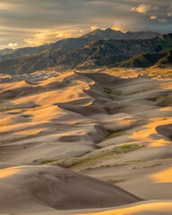 sunset in the mountains