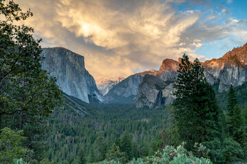 sunset in the mountains