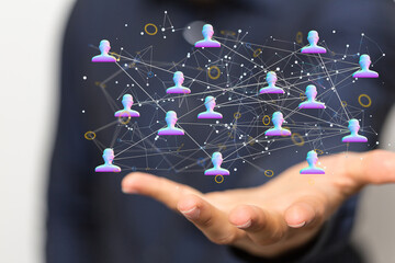 conference Digital Network and data concept 3d