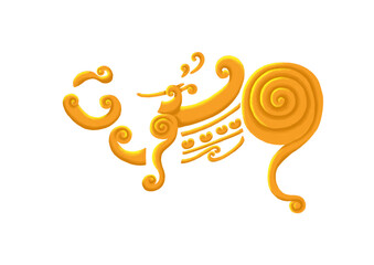 Gold pattern illustration of Chinese elements