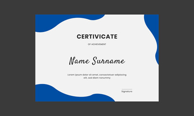 Certificate modern design template vector
