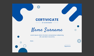 Certificate modern design template vector