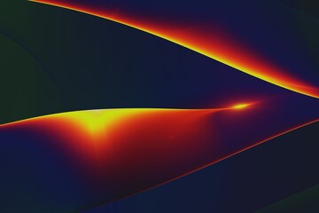 abstract red and yellow light waves background computer generated fractal