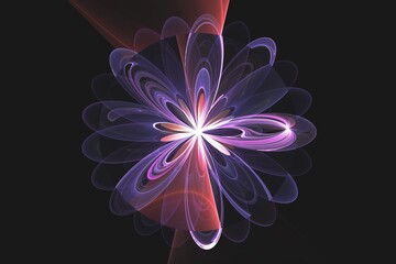 computer generated electric light flower abstract background