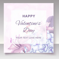 Valentine's day background with handrawn