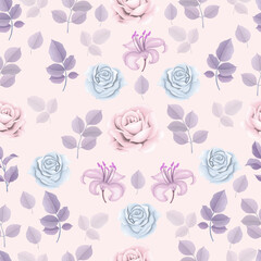 Elegant seamless floral pattern