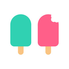 Vector Popsicles Flat Design Illustration