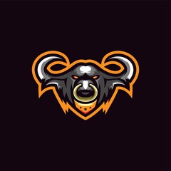 Wild Bull Mascot and E-sport Logo Design