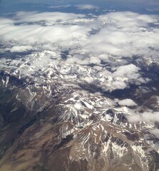 mountains and clouds