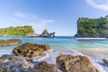 Fototapeta na wymiar Atuh beach in Nusa Penida, Bali.