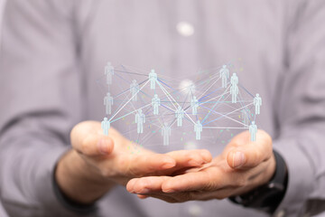 videoconference group of people talking in social network