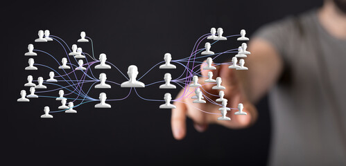 hierarchy connection team group digital