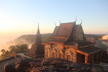 Cambodia. Kampot city. Mountain Bokor. Wat Sampov Pram is the monastery which is situated on almost top of Bokor Mountain.
This monastery was built by His Majesty King of Cambodia in 1920 s.
