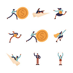 Businesspeople icon collection vector design