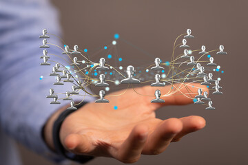 hierarchy connection team group digital