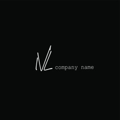 NL N L Initial handwriting creative fashion elegant design logo Sign Symbol template vector icon
