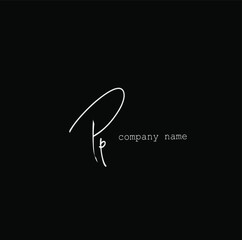 PP P P Initial handwriting creative fashion elegant design logo Sign Symbol template vector icon