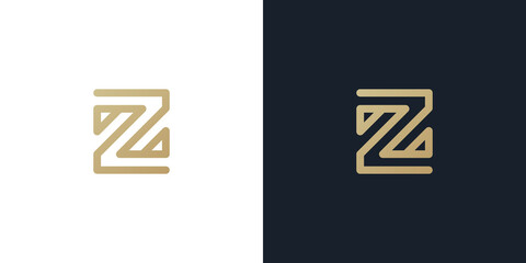 Letter Z monogram logo, creative sleek shape design element, stylish emblem.