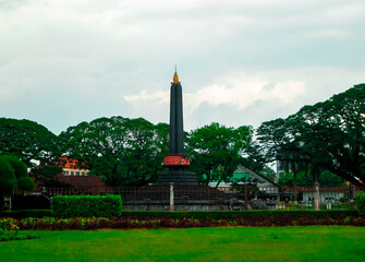 Obraz premium Malang, Indonesia (12-27-2020) - photo of Tugu building in Malang City