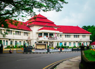 Fototapeta premium Malang, Indonesia (12-27-2020) - photo of Malang City Hall building