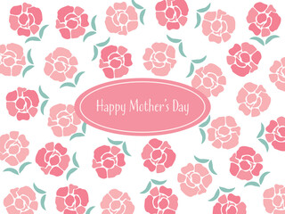 母の日のカーネーションとHappy Mother's Day