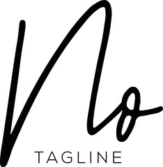 NO  Letter Initial Logo Design, Vector Template