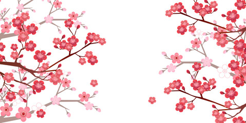 梅　春　花　背景