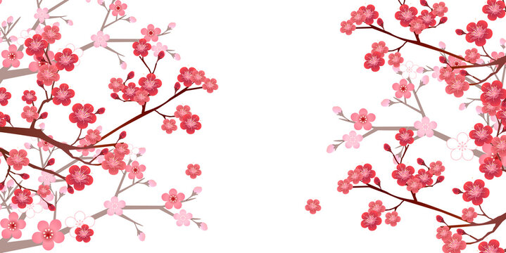 梅　春　花　背景