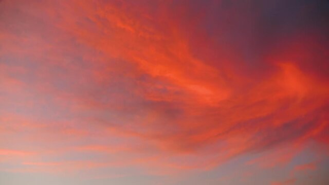 Pink and orange clouds during a beautiful sunrise in the Florida Keys.