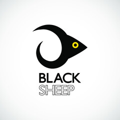 Black Fish-sheep Logo