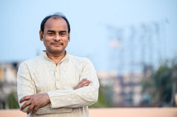 Portrait of a Middle aged Indian Man