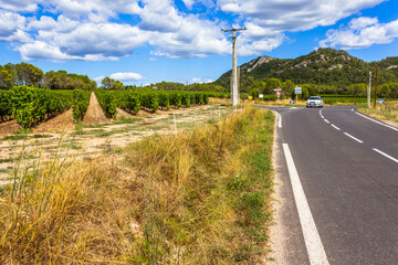 Fototapeta na wymiar Route de l’Hérault, Occitanie, France 