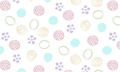 北欧風シームレスパターン　まる