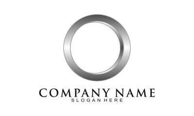 Circle ring for company vector logo