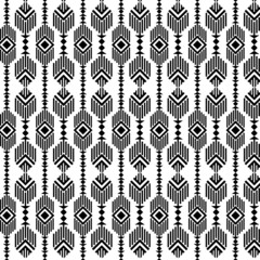 Seamless decorative geometric pattern. ethnic endless background with ornamental decorative elements with traditional etnic motives, tribal geometric figures. Print for wrapping, background
