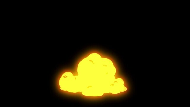 Cool explosion effects in black background - Animation